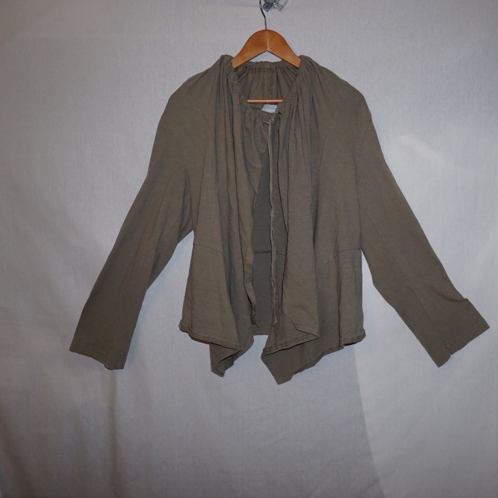PACIFIC COTTON Lagenlook jacket army green XL